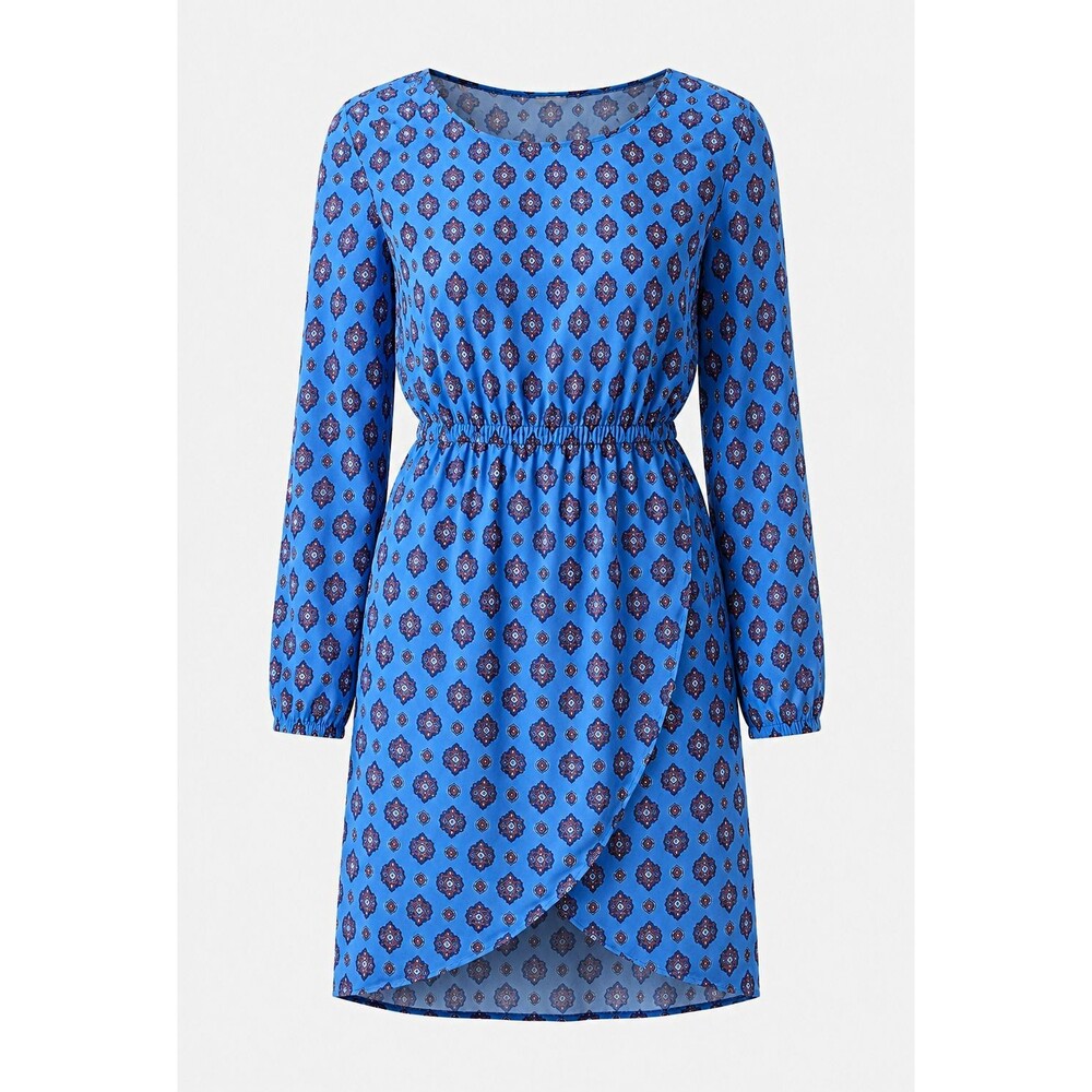 J.Crew Blue Medallion Print Long Sleeve Dress – Size 12